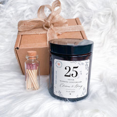 25th Silver Wedding Anniversary Candle Personalised Gift for Couples with Names Date 25 Years of Marriage Keepsake for Parents Grandparents
