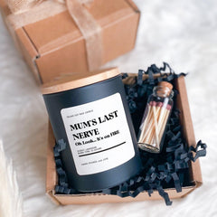 Funny scented soy wax candle gift set for mum Mum's last nerve Oh look... It's on fire Mother's Day Christmas Birthday first gift for mummy happyinky
