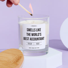 Accountant Candle Gift Smells Like the World's Best Accountant Funny Keepsake for Finance Experts Office Desk Decor Vegan Soy Wax Candle