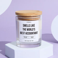 Accountant Candle Gift Smells Like the World's Best Accountant Funny Keepsake for Finance Experts Office Desk Decor Vegan Soy Wax Candle