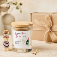 Anniversary Candle Gift for Wife Girlfriend One Year Down Forever to Go Husband Boyfriend Couple First Wedding Anniversary Keepsake