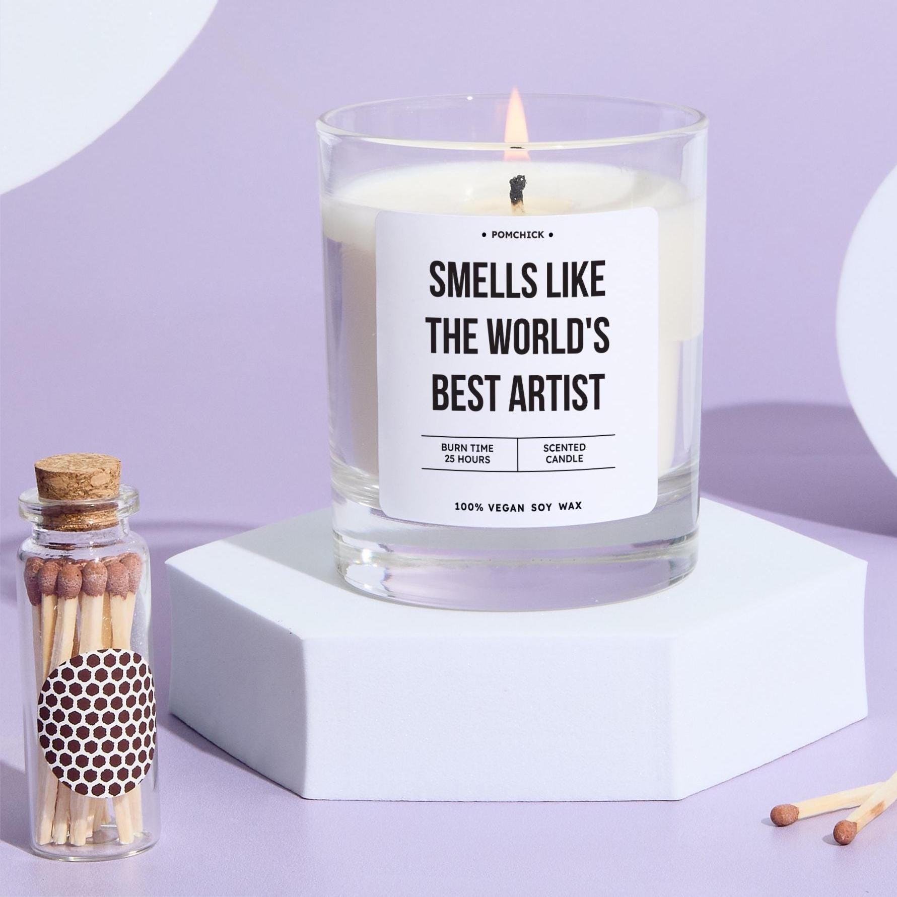 Artist Candle Gift Smells Like the World's Best Artist Fun Vegan Keepsake for Her Painter Sculptor Creative Souls Art Lovers