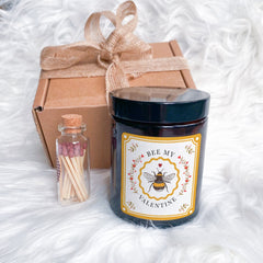 Bee My Valentine Candle Gift for Her Gift for Him Soy Wax Candle Vegan Valentines Gift for Wife Girlfriend Husband Fiancee Newlywed