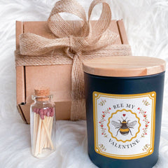 Bee My Valentine Candle Gift for Her Gift for Him Soy Wax Candle Vegan Valentines Gift for Wife Girlfriend Husband Fiancee Newlywed