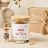 Birthday Gift Set for Her Friend Sister Mum Nanny with name and age 30th Birthday Personalised Gift Custom with Wooden Lid Keepsake Present