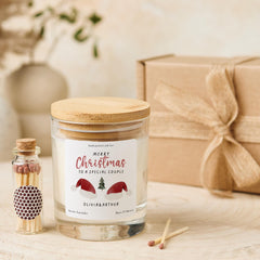 Christmas Candle Gift for Couple First Xmas Romantic Present for Newlyweds Engaged Married Friends