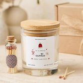Christmas Gift for Auntie Vegan Soy Wax Candle with Bamboo Lid Free Gift Package with Mini Matches Jar