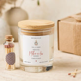 Christmas Gift for Mother in Law Vegan Soy Wax Candle with Bamboo Lid Free Gift Package with Mini Matches Jar