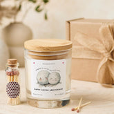 Cotton Anniversary Candle Gift Set for Wife Girlfriend Adorable Keepsake for 2nd Wedding Anniversary Wrapped in Love for Two Wonderful Years