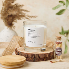 Divorced Candle Gift Set Funny New Chapter Keepsake for Divorce Party Breakup Celebration or Fresh Start Present for Friend Vegan Soy Wax