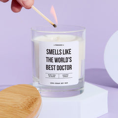 Doctor Candle Gift Smells Like the World's Best Doctor Funny Appreciation Keepsake for Medical Student & Healthcare Workers Thank You Gift