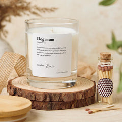 Dog Mum Candle Gift Funny Pet Lover Keepsake for Birthday Mother’s Day Christmas Present for New Pet Owner Gift Crazy Dog Lady