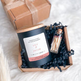 Engagement candle for couple with names and date, Wedding Anniversary or Engagement Gift Soy Wax Scented Candle, Mr Mrs On Your Day