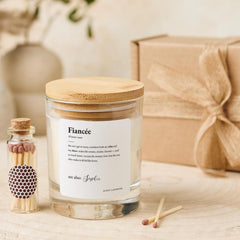 Fiancée Candle Gift Keepsake for Bride - to - Be Girlfriend Engagement Valentine’s Day or Christmas Present for Her Bridal Shower Hen Party Gift