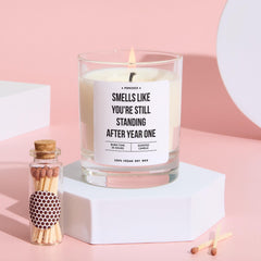 First Birthday Gift for Parents or First Year Anniversary Gift for Wife Girlfriend Husband Boyfriend Smells Like Year One
