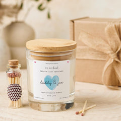 First Father's Day Candle Gift Set For Daddy or Grandad from Baby Our 1st Keepsake Special Gift from Little One for a Lifetime of Cuddles