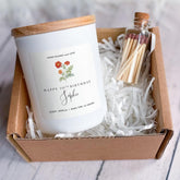 Floral Birthday Candle Gift Set for Her Keepsake for Her Mum Friend Sister or Auntie Birthday Any Milestone 20th 30th 40th 50th Celebration