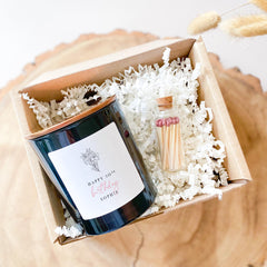 Floral personalised birthday scented candle with metal lid Gift for her best friend 18th 21st 30th 40th 50th 60th 70th Mum Sister Colleague