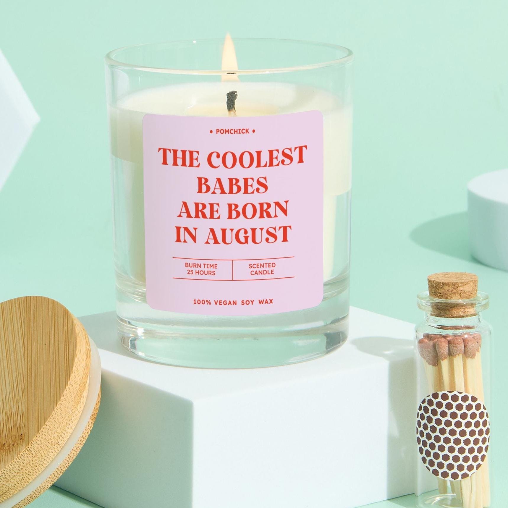 Funny August Birthday Candle Gift for Her Bestie Sister Best Friend Rude Zodiac Candle Gift Personalised Birthday Party Decor 18th 21st 30th