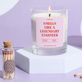 Funny Candle Gift for Engineer Smells Like a Legendary Engineer Unique Keepsake for Engineering Student Graduation
