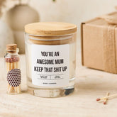 Funny Candle Gift for Mum Sassy Mother's Day Christmas Birthday Rude Present New Mum Baby Shower Gift Vegan Keepsake for Mother Mama Mummy