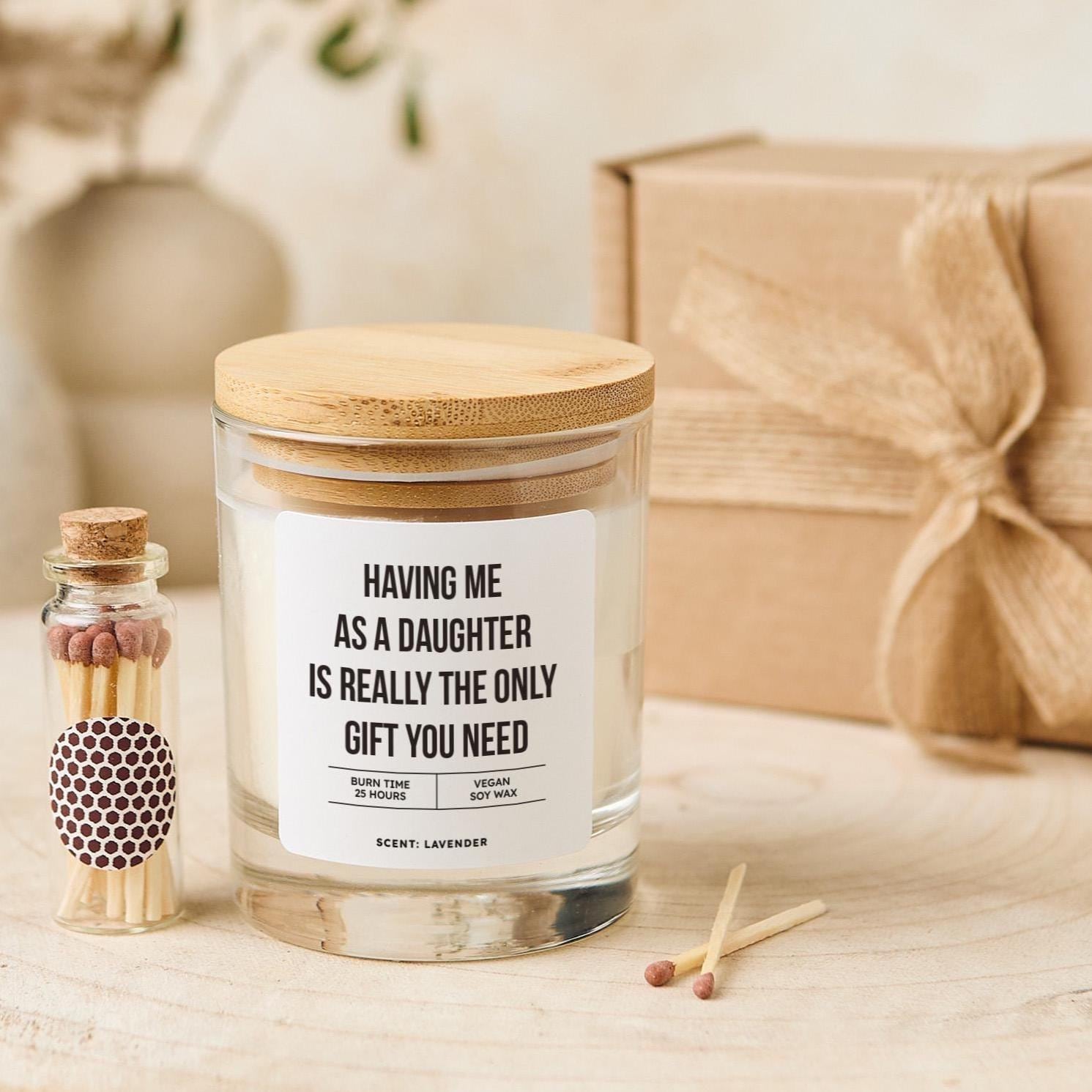 Funny Candle Gift Set for Mum Vegan Soy Wax Candle Sassy Mother's Day Christmas or Birthday Present