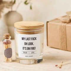 Funny Candle Gift Set Rude Birthday or Breakup Present for Friend Sister Brother or Colleague Bold Soy Wax Keepsake for Her Him