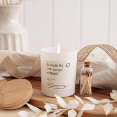Funny Engagement Candle Gift | Smells Like You Just Got Engaged | Personalised Gift Boxed with Matches | Engaged Men & Women