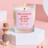 Funny May Birthday Candle Gift for Her Bestie Best Friend Rude Zodiac Candle Gift Personalised Birthday Party Decor 18th 21st 30th 40th 50th