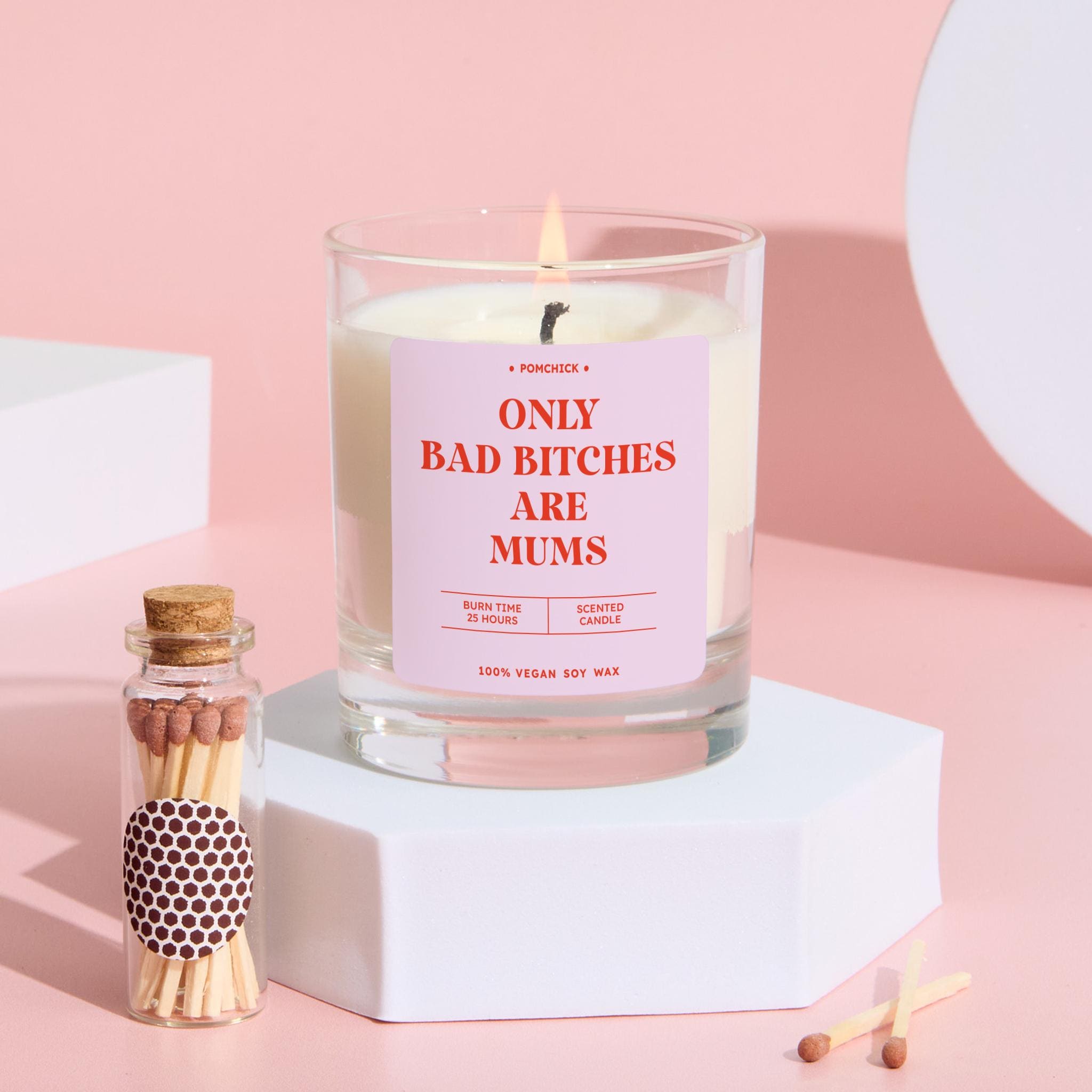 Funny New Mum Candle Gift Bold Fun Keepsake for Strong Confident Mummy to be Perfect Mother's Day, Birthday Baby Shower Gift Vegan Soy Wax