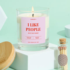Funny Sassy Candle Gift I Like People, Just Not Today Perfect Keepsake for Introverts Friends Rude Birthday Christmas Gift Asocial