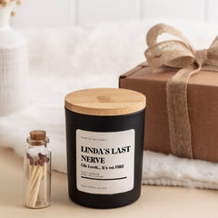 Funny Scented Candle Gift Set For Her Him Name'S Last Nerve Oh Look It'S On Fire Birthday Christmas Gift For Sister Auntie Colleague Boss