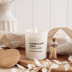 Funny Scented Candle Gift Set For Her Him Name'S Last Nerve Oh Look It'S On Fire Birthday Christmas Gift For Sister Auntie Colleague Boss
