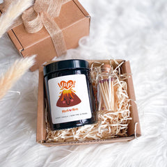 Funny Scented candle gift with personalised names for Girlfriend Fiance Wife I Lava You Fun Valentine's Day Birthday Anniversary Present