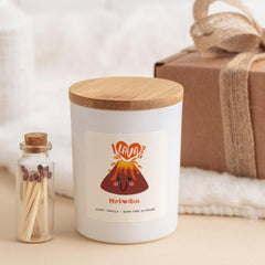 Funny Scented candle gift with personalised names for Girlfriend Fiance Wife I Lava You Fun Valentine's Day Birthday Anniversary Present