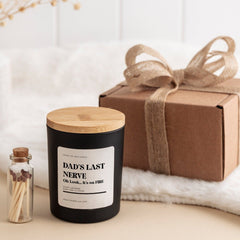 Funny scented soy wax candle gift set for dad Dad's last nerve Oh look... It's on fire Father's Day Christmas Birthday first gift for daddy