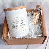Funny Valentine's Day Candle Gift for Girlfriend Wife Boyfriend Husband Partner Best Ever Choice Scented Vegan Candle w Matches Happy 1st