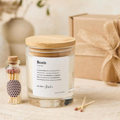 Gift for Bestie Custom Best Friend Candle with Humorous Bestie Definition Personalised Gift for Her Birthday Christmas Friendship Keepsake