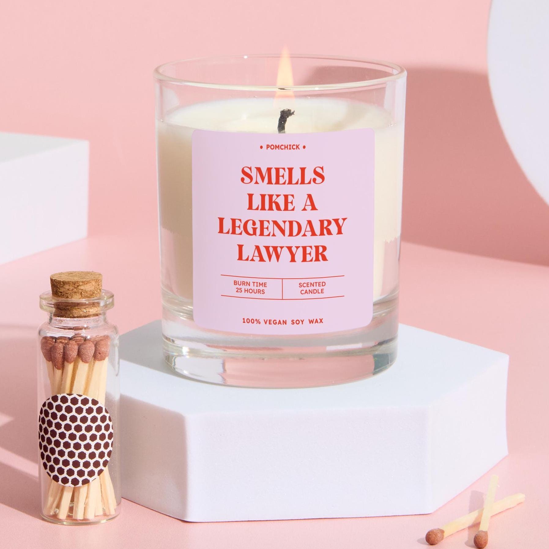 Gift for Lawyer Legendary Lawyer Scented Candle Fun and Unique Thank You Appreciation Gift Vegan Gift Law Student Graduation Present
