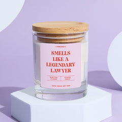 Gift for Lawyer Legendary Lawyer Scented Candle Fun and Unique Thank You Appreciation Gift Vegan Gift Law Student Graduation Present
