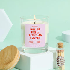 Gift for Lawyer Legendary Lawyer Scented Candle Fun and Unique Thank You Appreciation Gift Vegan Gift Law Student Graduation Present