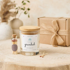 Grandad Candle Gift Set Special Father's Day Keepsake Thoughtful and Heartfelt Gift from Grandchild to Celebrate His Special Role