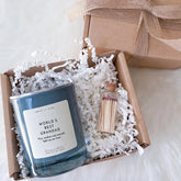 Grandad's cosy moments candle gift set with mini matches jar and gift box Gift for grandad Christmas Father's Day Grandpa's birthday present