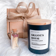Granny's House Candle Funny Gift for Grandma Nanny Grandparent Present Mother's Day Birthday Christmas Cute Home Decor Scented
