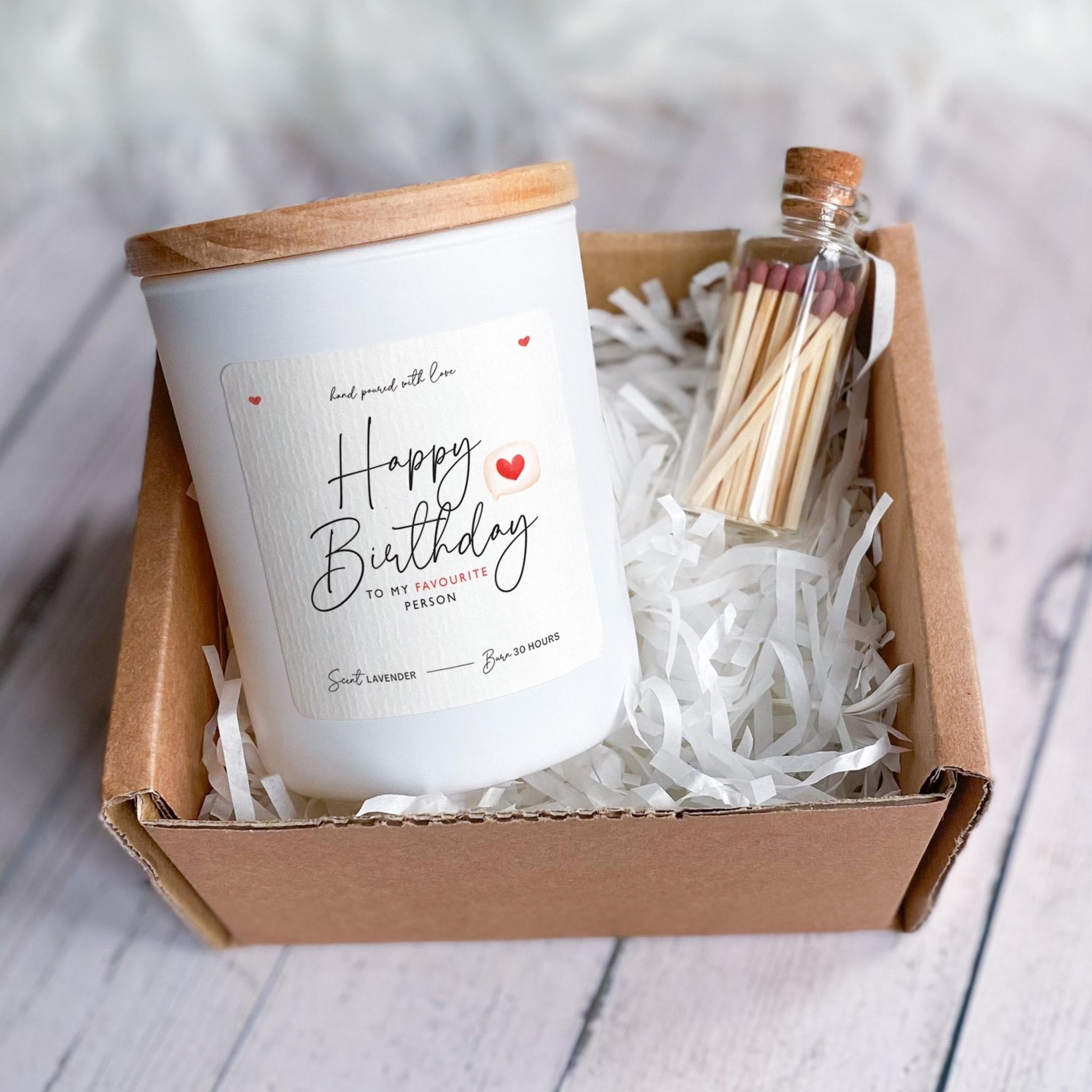 Happy Birthday Candle Gift for Her or Him | Cute Present for Favourite Person | Wife, Girlfriend, Mum, Friend, Fiance Gift