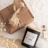 Happy Easter scented candle, Easter Gift Box for Her Him, Easter decor, Spring gift, Hot cross buns scent, Easter bunny and flowers