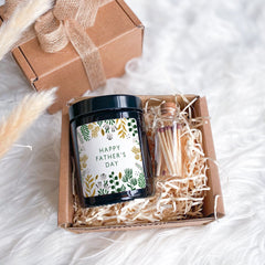 Happy Father's Day scented soy wax vegan candle, FREE GIFT PACKAGE, Gift for dad daddy dada grandad First Father's Day 1st