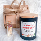 Happy Mother's Day scented soy wax vegan candle with your own text, Gift for mum mummy mama nanny nana gran granny First Mother's Day, 1st