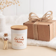 Hot cross buns scented candle, Easter Gift Box for Her Him, Easter decor, Spring gift