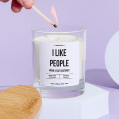 I Like People From a Safe Distance Funny Gift for Her Friend Birthday Christmas Secret Santa Gift Family Colleagues & Home or Office Decor